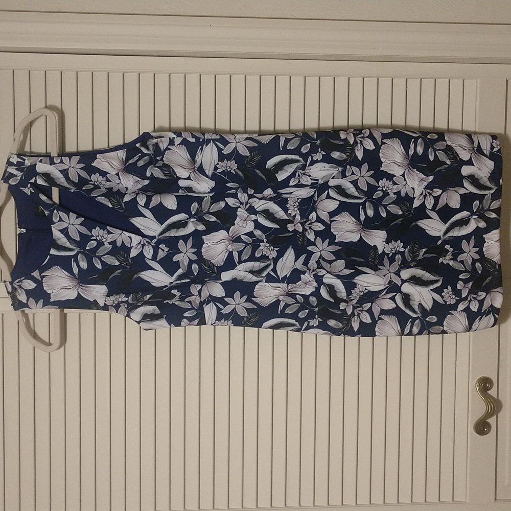 Alexia Admor Blue Floral Cut Out Sheath Dress Size 8